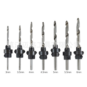 7 Pc Wood <b>Screw</b> Drill <b>Set</b> With Countersink And Hole Drilling Bit In Wooden Box 45# Steel For Steel Applications - Product Image 4