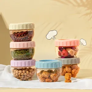 Zenidoo L-261 Plastic Food <b>Storage</b> Jar Sealed Preservation Container Spice Candy-Eco-Friendly Portable <b>Kitchen</b> Tool Camping - Product Image 3