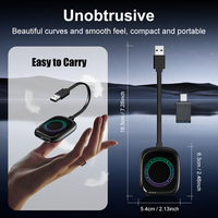 Mini Adaptador Inalámbrico 3 en 1 con IA, 4GB 32GB, Plug&Play, CarPlay, Android Auto, Transmisión de Video, CPU de Cuatro Núcleos, Universal para Apple