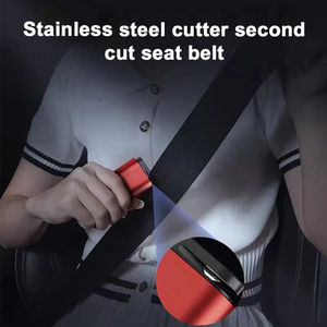 Marteau de sécurité automobile 2-en-1 personnalisé avec logo, brise-vitre d'urgence, coupe-ceinture de sécurité, outil en acier haute dureté pour auto, vente en gros - Product Image 2