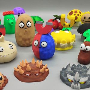 Modelo Impreso en 3D de Planta Zombi Gigante Elemento de Visualización Física Versión Híbrida de Plantas vs. Zombies Regalo de Año Nuevo - Product Image 1