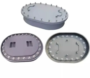 Couvre-trou de visite étanche et ignifuge en aluminium/acier pour fournitures marines - Product Image 1