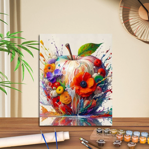 Peinture par numéros DIY en gros, toile à colorier faite à la main, décoration murale artistique - Product Image 6