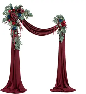 Лидер продаж, Цветочная композиция Arbor с тканью, искусственная свадебная АРКА, набор цветов для свадебного декора