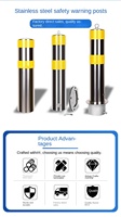 Poteau de signalisation routière en acier inoxydable avec bande réfléchissante de qualité diamant, hauteur 1,2 m, léger