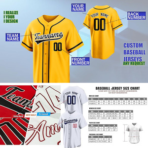 Kaos Jersey Baseball Gaya Retro Kancing Depan Bahan Mesh Bernapas Unisex Kasual Lengan Pendek Musim Panas Bordir Nomor Belakang Custom 100% - Product Image 5