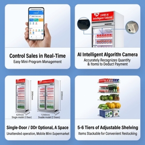 Distributeur automatique intelligent IA 24h/24 en libre-service avec paiement automatique et réfrigérateur de distribution sans personnel pour hall d'immeuble et cantine de bureau - Product Image 5