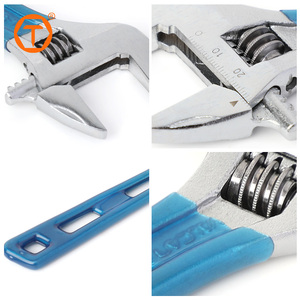 Clé à molette réglable légère chromée de <span class=keywords><strong>6</strong></span> po et 8 po avec poignée gainée de plastique - Product Image 2