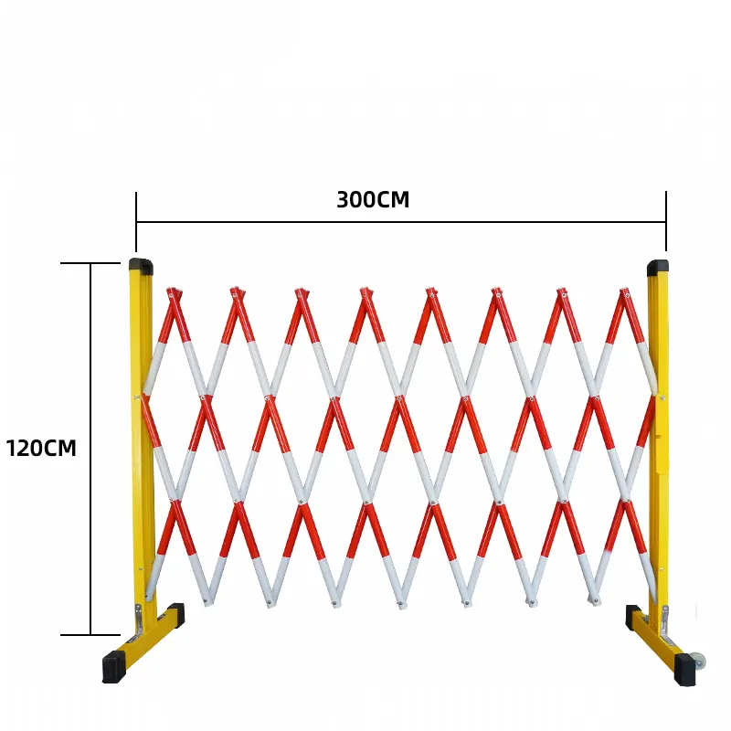 Barrière de sécurité de haute qualité jaune barrière télescopique de route barrière d'expansion du trafic