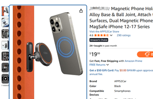 Universeller doppelseitiger Magnet halter für magnetische Telefon halterung für Fitness studio, Golf wagen, Heim, Büro, Armaturen brett und Außenbereich - Product Image 6