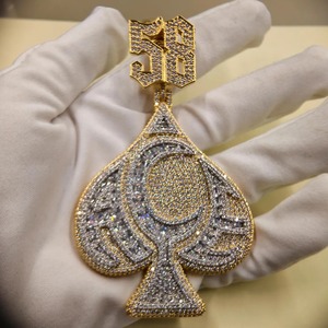 Venta al por Mayor de Colgantes de Diamantes Moissanite en Forma de Corazón, Joyería de Plata 925 de Lujo Estilo Hip Hop para Hombres y Mujeres - Product Image 3