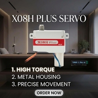 Servomoteur numérique à engrenages métalliques KST X08H Plus V6.0 HV 5.3Kgf.cm 0.09sec 8mm sans noyau pour pièces d'avion RC, planeur DLG F3K F5K