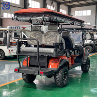 Voiturette de golf électrique CAMP à 4 roues, homologuée pour la route, avec batterie au lithium 72V, 6 places, voiturette de golf de luxe