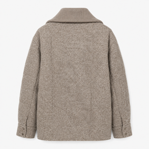 Women's Wool Blend Fleece Jacket Turtleneck Zipper Front Solid Color <b>Winter</b> Warm Utility Style <b>Thick</b> Full Sleeve <b>Winter</b> <b>coat</b> - Product Image 3