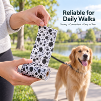 Sacs à déjections canines compostables OEM ODM en PBAT PLA, résistants aux fuites, faciles à déchirer, rouleaux de sacs à déchets pour animaux de compagnie imprimés sur mesure