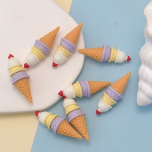 100 pièces 3D cône <span class=keywords><strong>de</strong></span> crème glacée sans trou perles Miniature <span class=keywords><strong>maison</strong></span> <span class=keywords><strong>de</strong></span> poupée nourriture jouets pour Dcrapbooking coque <span class=keywords><strong>de</strong></span> téléphone pince à cheveux artisanat décoration - Product Image 6