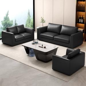 Sofá Moderno para Recepción de Oficina, Sala de Espera, Vestíbulo, Sala de Visitas, Sofás de Cuero, Estilo Artístico Minimalista, Estilo Chino, para Negocios - Product Image 4