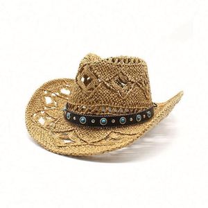 Sombreros de Vaquero Stetson Clásicos de Ala Ancha Lisos al por Mayor, Sombrero de Vaquero Occidental de Paja para Hombre - Product Image 3