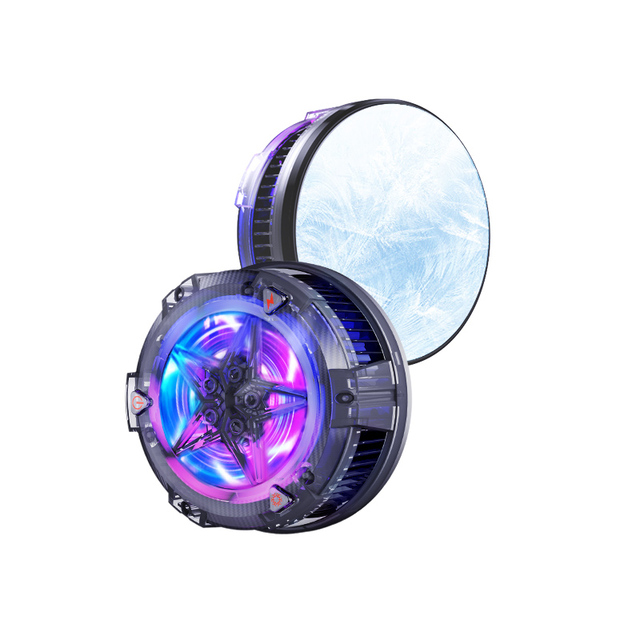 Mobile Phone Tablet Radiator Foldable ABS Material Magnetic Back Clip Dual-purpose Semiconductor Cooling