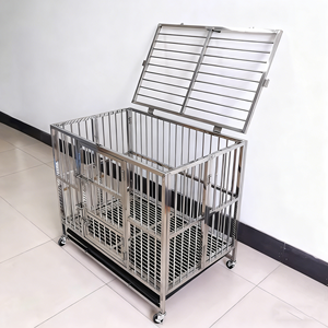 อุปกรณ์สัตวแพทย์ กรงสุนัขโลหะสแตนเลสแข็งแรงทนทานสำหรับสุนัขขนาดใหญ่ - Product Image 4