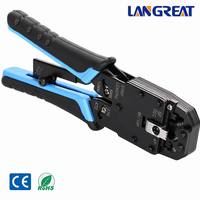 Pince à sertir modulaire 3-en-1 RJ45 RJ11 RJ12 8P 6P 4P avec dénudeur et coupe-câble, robuste