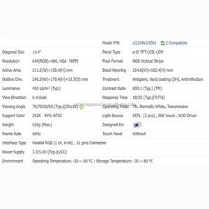 LQ104V1DG61 10.4 inch 640*480 TFT LCD screen module lcd <b>display</b> screen tft lcd <b>panel</b> in stock - Product Image 4