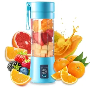 Mini USB Rechargeable Home Blender And Mixer 2/4/6 blades Juice Plastic Electric Juicer Cup Portable Blenders