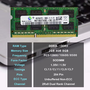 Laptop Gaming <span class=keywords><strong>Memory</strong></span> DDR3L 1333MHz 1600MHz 4GB 8GB SODIMM PC3L 12800 Laptop Ram en Stock - Product Image 5