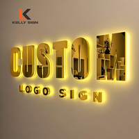 Enseigne Kelly personnalisée pour extérieur, enseigne de luxe pour bijouterie, lettres lumineuses LED, panneau commercial mural, logo personnalisé