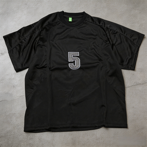 Custom <b>Logo</b> Men's Black White Sporty T-Shirt Short Sleeve Number 5 Printed Quick Dry Regular Fit O-Neck T-shirt for Men - Product Image 3