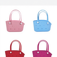 Sac de transport léger en EVA pour petits et moyens chiens avec design perforé / Sac de plage bleu pour les vacances d'été