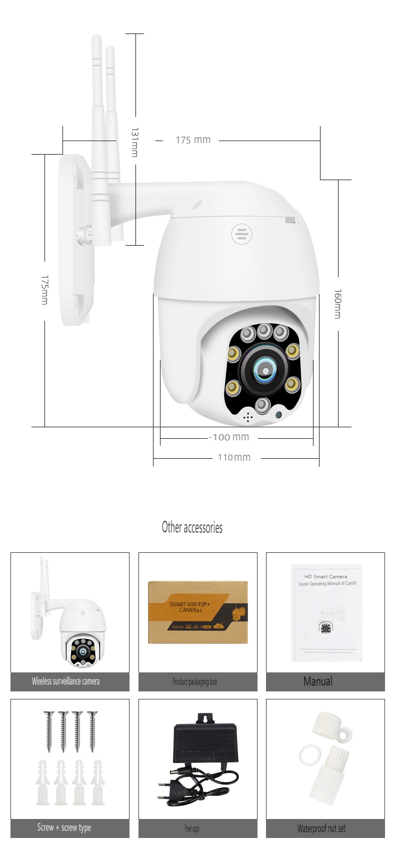 Wholesale Network Sd Card Storage Cloud Service Live View Remote Monitoring Video Surveillance Security Camera System