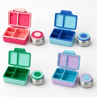 Nouvelle conception de boîte à lunch bento pour enfants à 3 compartiments avec pot à soupe, logo personnalisé, boîte à lunch portable chauffable pour les repas