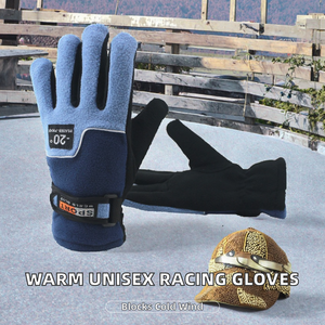 Gants de course d'hiver Vilico pour hommes et femmes, à doigts entiers, coupe-vent, chauds, en polyester, pour les sports de plein air, le ski, la pêche, l'équitation - Product Image 2
