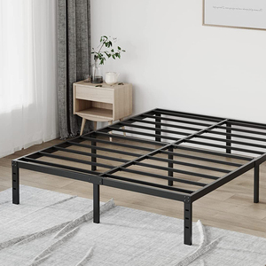 Nuevo Diseño, Fácil de Montar, Base de Cama Queen Size Negra, Cama Metálica Doble para Dormitorio con 14 Pulgadas de Alto - Product Image 3