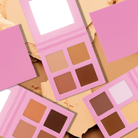 Poudre bronzante pour le visage imperméable à haute couverture complète Palette de contour végétalienne sans cruauté aux animaux Marque privée Palette de contour de poudre pressée