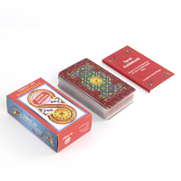 Fabricant de cartes à jouer de tarot personnalisées avec logo doré avec guide et boîte à plis