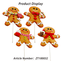 Décorations suspendues de Noël personnalisées en argile polymère PVC pain d'épice homme pendentif arbre de Noël décoration maison intérieur fête ornement
