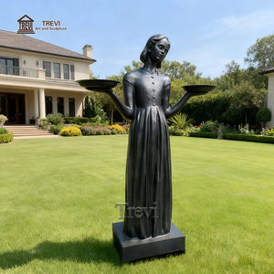 TREVI Art Moderne Maison Extérieur Jardin Décor Cuivre Personnalisée Figure Sculpture Taille Réelle Bronze Oiseau Fille Statue à Vendre - Product Image 6