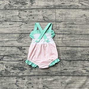 Ropa de bebé RTS Boutique: Pelele burbuja estampado para niñas, lindo mono de algodón y elastano con cremallera, tela de estambre. - Product Image 6