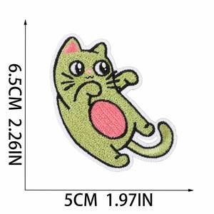Factory Sell Iron on Embroidery Cute Cartoon Cat Patch for Decoration - Product Image 4