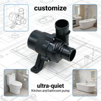 Pompe à eau centrifuge miniature sans balais 12V à haut débit, résistante à la corrosion, personnalisée par OEM pour les toilettes intelligentes