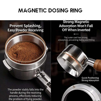 Entonnoir doseur magnétique 51 mm en alliage d'aluminium, anneau de portafiltre, anneau doseur pour poudre de café