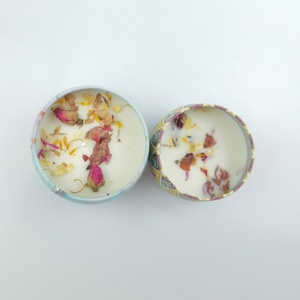 4 Color Per <b>Set</b> Gift Box 2.2 oz Soy Wax with Petal Metal Round <b>Perfume</b> Massage Tin <b>Mini</b> Scented Candle Cheap - Product Image 6