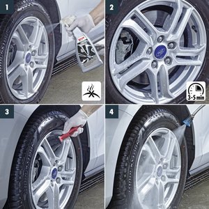 Brosse à jantes de voiture très vendue, 1 pièce, poils durables pour nettoyer les jantes en alliage et les rayons étroits - Product Image 6