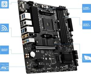 เมนบอร์ด B550M Pro VDH WiFi AMD Ryzen 5 <span class=keywords><strong>5600X</strong></span> CPU Combo SOCKET AM4 PCIe 4.0 Desktop Mainboard - Product Image 6