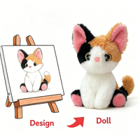 Jouets pour chats en peluche super doux personnalisés, doublure en maille de coton PP, anti-stress, poupées pour chatons, fabricant OEM d'animaux en peluche