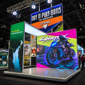 Led căng thẳng vải Backdrop triển lãm thương mại tầng thường vụ xách tay khung Backlit seg 120 hộp Đèn LED hộp đèn cho triển lãm - Product Image 3