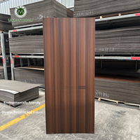Vente directe d'usine, nouvelle conception de revêtement de porte en mélamine HDF MDF imperméable pour portes en bois, utilisation hôtelière