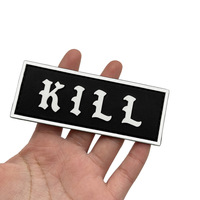 스팟 크리에이티브 직사각형 3D KILL 배지 훅앤루프 PVC 패치 암밴드 사기 증진 배지 전술 배낭 및 모자에 적합